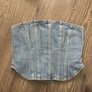 Aritzia Denim Forum Denim Corset Top